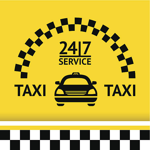 taxi symbol, and car on the background - taksi stock illustrations