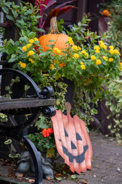 istock House with Halloween decoration 1801431464