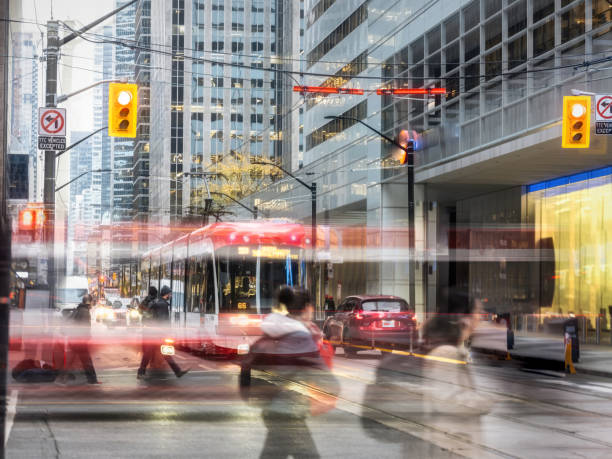 istock Downtown Toronto - Street Car (Public Transportation) 1801468342
