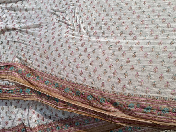 istock Stack of traditional sari in India 1801491319