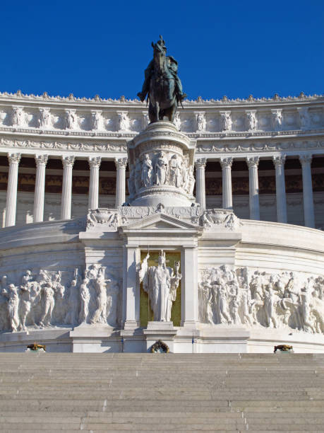 Rome, Italy - 15 Jul 2011: Vintage Complesso del Vittoriano in Rome, Italy
