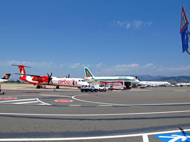 The airport in Florence, Italy Florence, Italy - 11 Jul 2011: The airport in Florence, Italy florence italy airport stock pictures, royalty-free photos & images