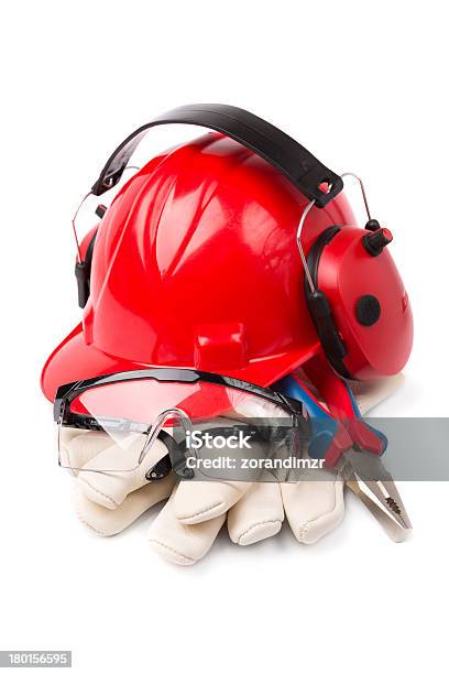 Construction Helmet Stock Photo - Download Image Now - Construction Industry, Cut Out, Equipment