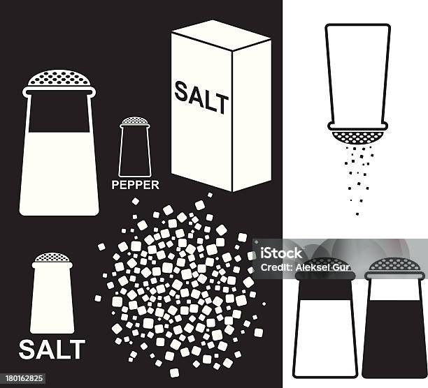 Salt Pepper Stock Illustration - Download Image Now - Salt - Mineral, Salt - Seasoning, Salt Shaker