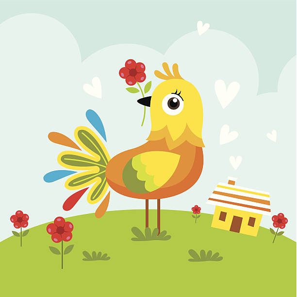 cute bird illustration vector art illustration