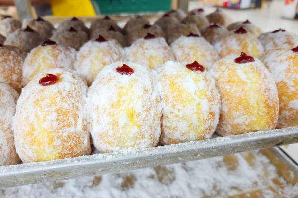 istock Sugar icing donuts. Sweet food. 1801637320