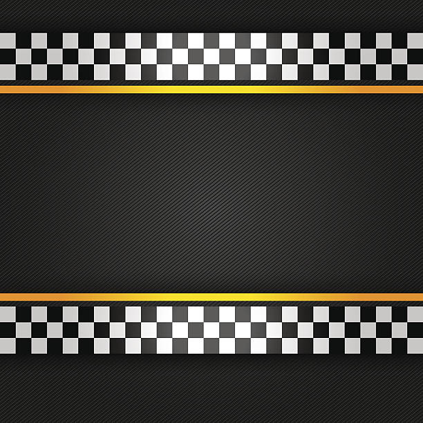 wyścigi czarnym tle pasiasty - checkered flag auto racing flag sports race stock illustrations