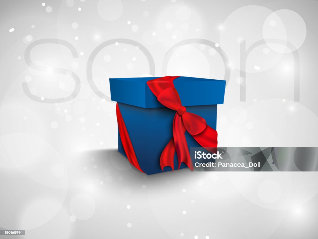 Caja de regalo de navidad con cintas - arte vectorial de Acontecimiento libre de derechos