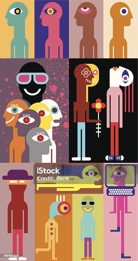 Abstract Vector People People Vector Illustration Stock Illustration - Download Image Now ...
