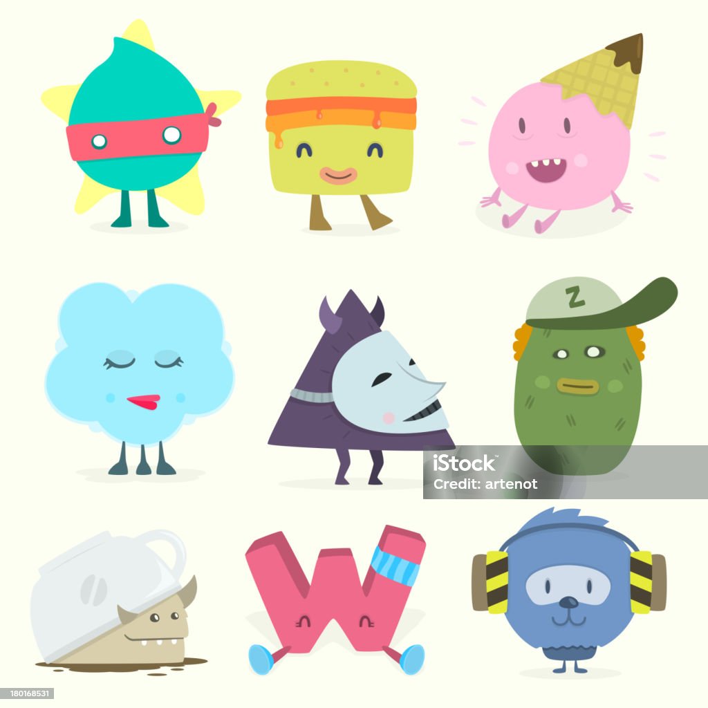 funny characters Alien stock vector