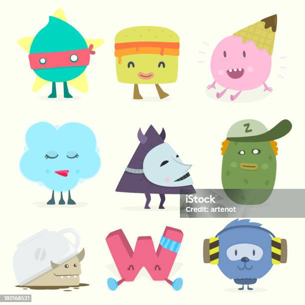 Funny Characters Stock Illustration - Download Image Now - Alien, Animal, Animal Markings