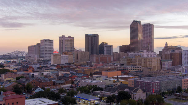 istock Downtown New Orleans, Louisiana at sunset 1801694417
