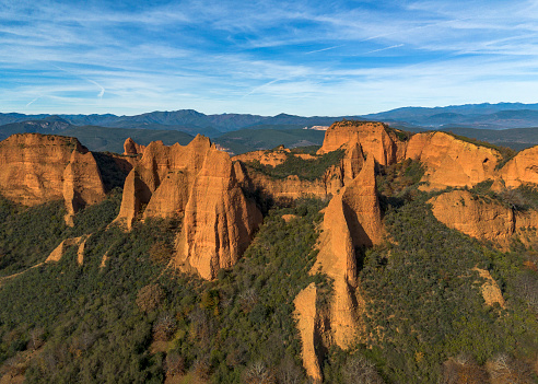 Las Médulas is a Spanish landscape environment formed by an old Roman gold mining site located in the vicinity of the town of the same name, in the region of Bierzo, province of León, autonomous community of Castilla y León.