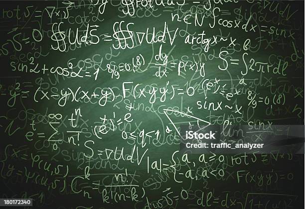 Written Math Background Math Background Stock Illustration - Download Image Now - Chalkboard ...
