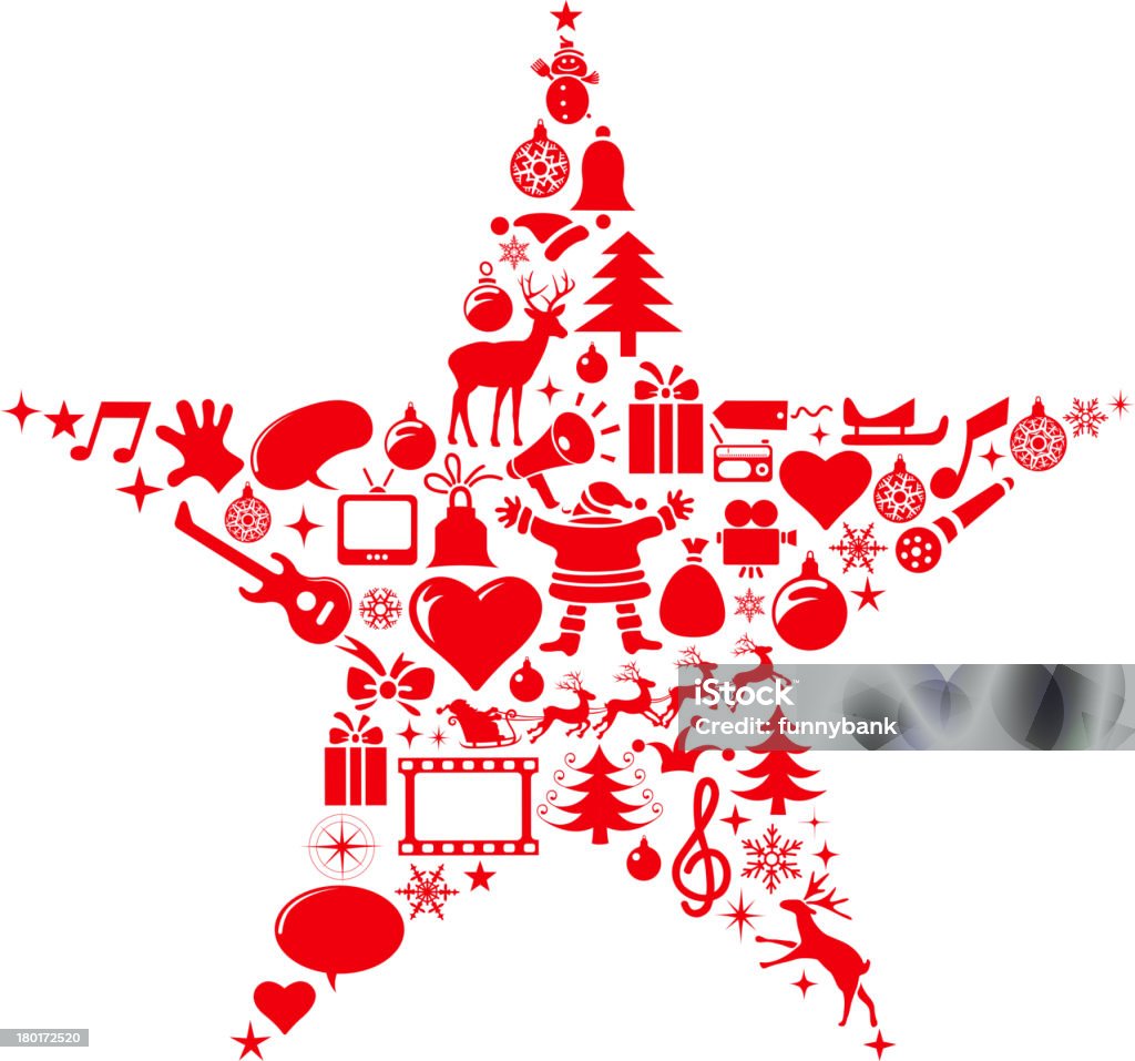 Weihnachten Sterne Formen - Lizenzfrei Weihnachten Vektorgrafik