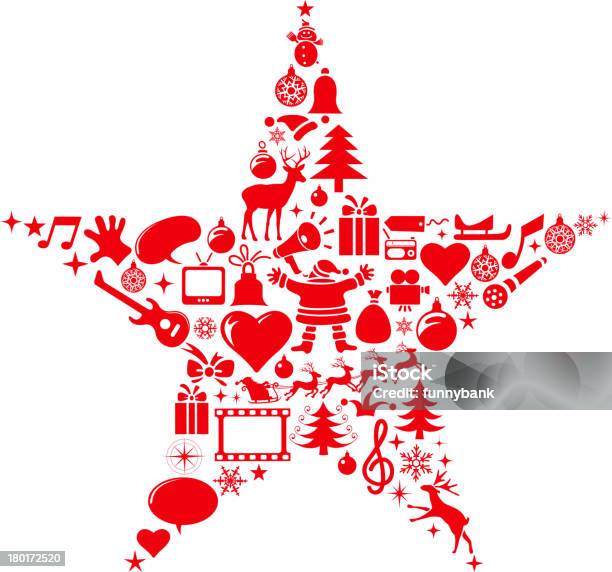 Boże Narodzenie Gwiazda Kształty - Stockowe grafiki wektorowe i więcej obrazów Boże Narodzenie - Boże Narodzenie, Bałwan śniegowy, Bez ludzi