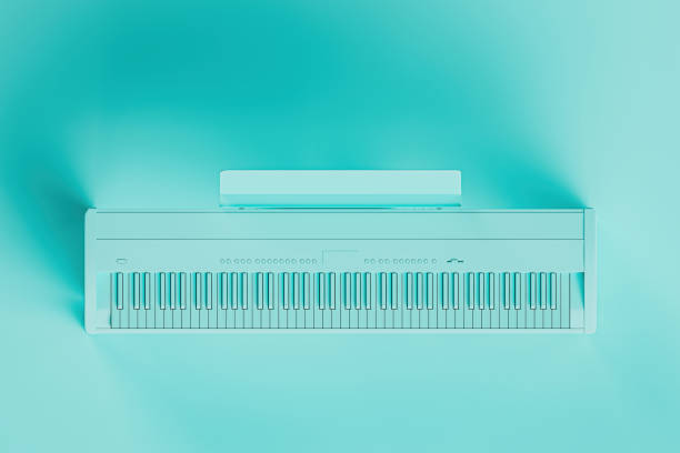 istock 3d illustration digital piano or synthesizer made of teal colored material 1801733707