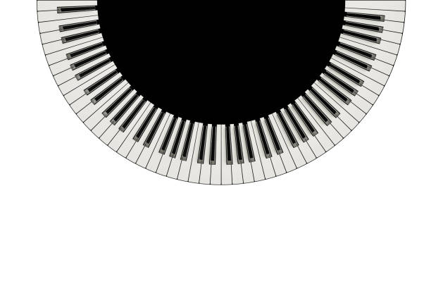 istock Abstract piano keys radially arranged 1801733712