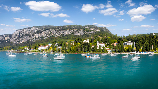 Holidays in Italy - scenic view of the tourist town of Garda on Lake Garda