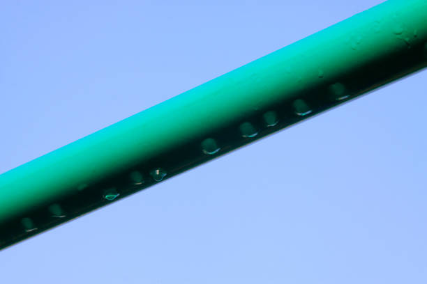 Complex blue glass background.