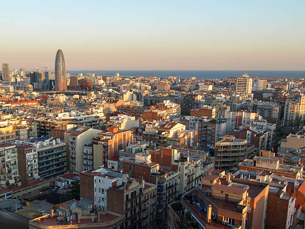 istock Sky and sea of Barcelona 180174404
