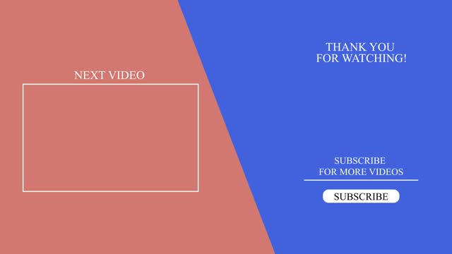 minimalist Youtube endscreen with color block