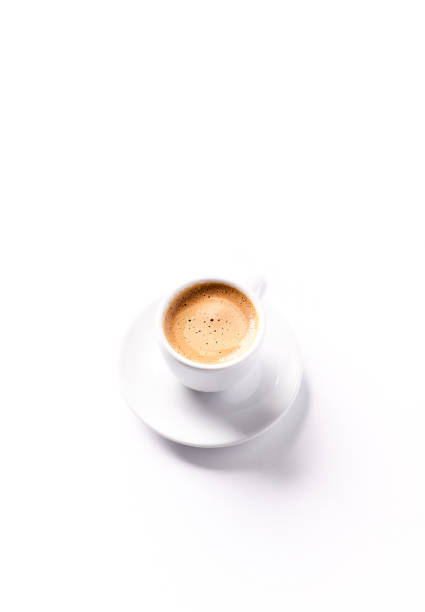 istock Cup of coffee isolated on white background. Soft focus. Copy space. 1801770292