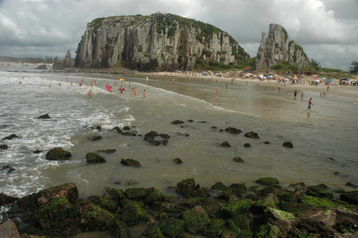 Beach of Guarita, health-resort of Towers, Rio Grande do Sul, Brazil