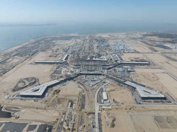 istock The seaside airport under construction 1801773440