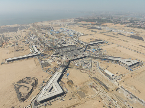 Xiamen Xiang'an Airport under construction in China