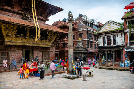 kathmandu, nepal. august 25th, 2023: views of durbar square in patan