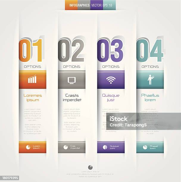 Infographics Vector Design Modelo - Arte vetorial de stock e mais imagens de Abstrato - Abstrato, Brochura, Cifras Financeiras