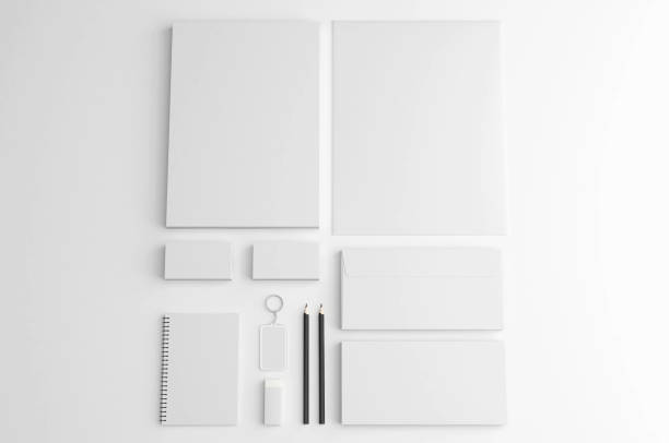 istock Visual Brand Identity Mockup, Corporate Stationery 3D Rendering 1801811136