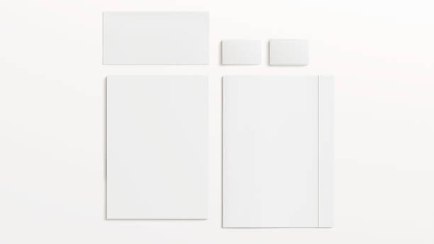 istock Visual Brand Identity Mockup, Corporate Stationery 3D Rendering 1801815886