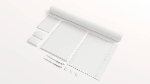 istock Visual Brand Identity Mockup, Corporate Stationery 3D Rendering 1801816946