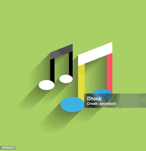 Вектор Музыкальная Нота Фоне — стоковая векторная графика и другие изображения на тему Без людей - Без людей, Бумага, Векторная графика