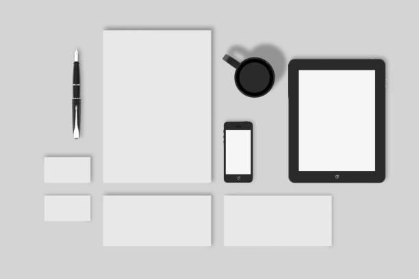istock Visual Brand Identity Mockup, Corporate Stationery 3D Rendering 1801826787
