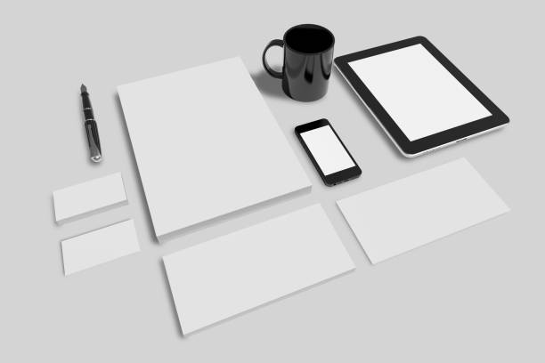 istock Visual Brand Identity Mockup, Corporate Stationery 3D Rendering 1801826960
