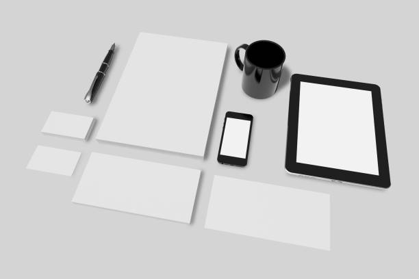 istock Visual Brand Identity Mockup, Corporate Stationery 3D Rendering 1801826975