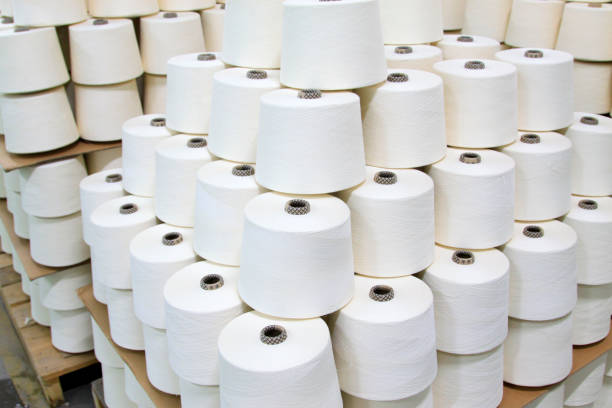 istock cotton group on a spinning production line 1801830145