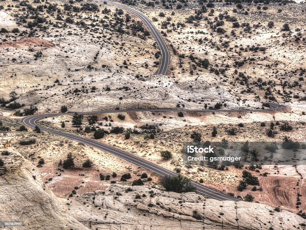 Scenic byway Touch durch das Utah desert - Lizenzfrei Anhöhe Stock-Foto