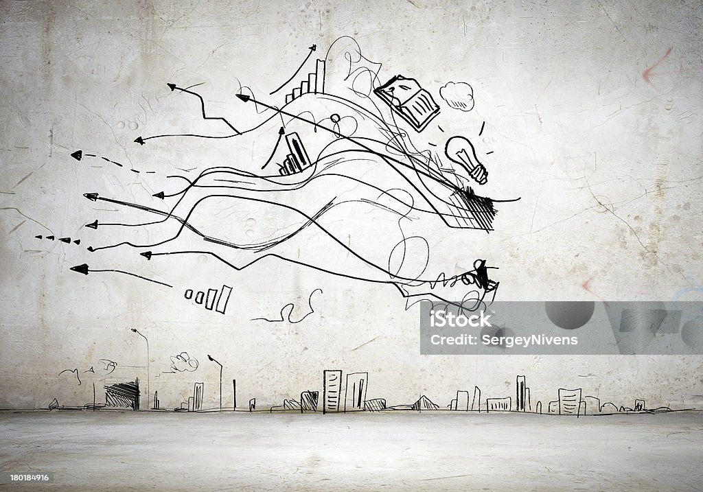 Blank background image Sketch background image. Construction plan and ideas Advertisement Stock Photo