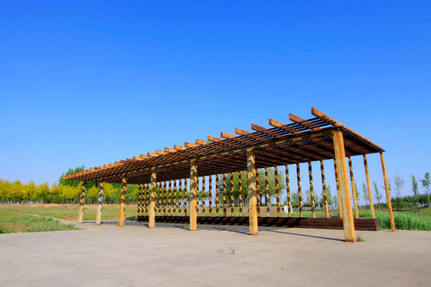istock Oxidation rust steel beams in the park 1801859447