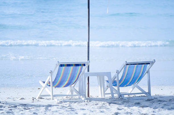 Beach Chairs stock photo
