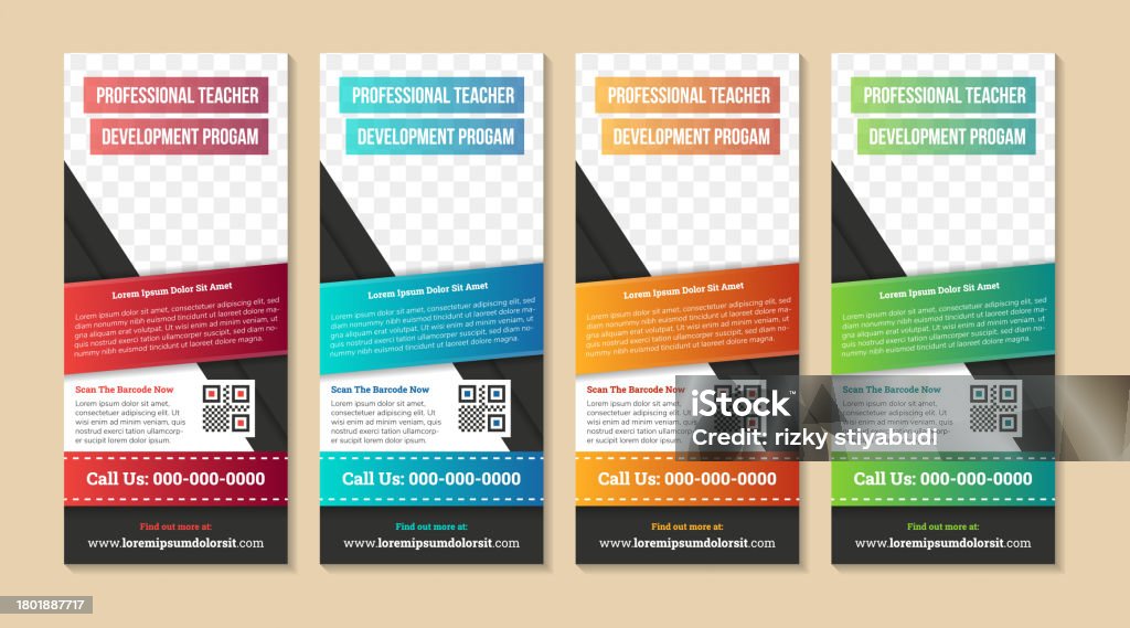 Vertical Program Banner Collection Of Abstract Modern Vertical Banner Design Template With ...