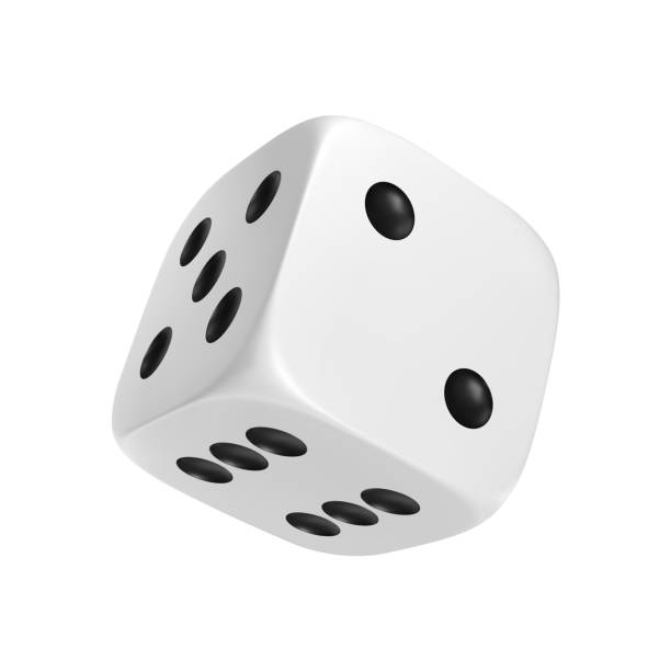 ilustraciones, imágenes clip art, dibujos animados e iconos de stock de cubo 3d fotorrealista blanco para juegos. - dado