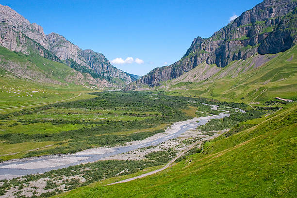 istock Beautiful view of mountain river in summer 180195704