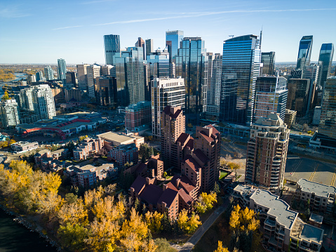 Downtown Calgary skyline. City of Calgary, Alberta, Canada.