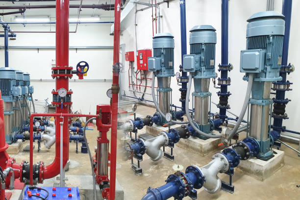 istock Water pump room in the building 1801967961