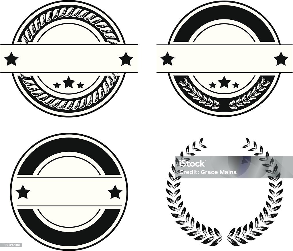 Black and white seal Design Elements - VECTOR Black and white seal Design Elements Advertisement stock vector